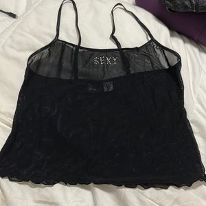 Vintage Fredericks of Hollywood mesh tank